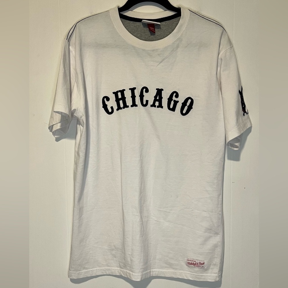 Nostalgia Co Mitchell & Ness Chicago White Sox Short Sleeve T-shirt Q39